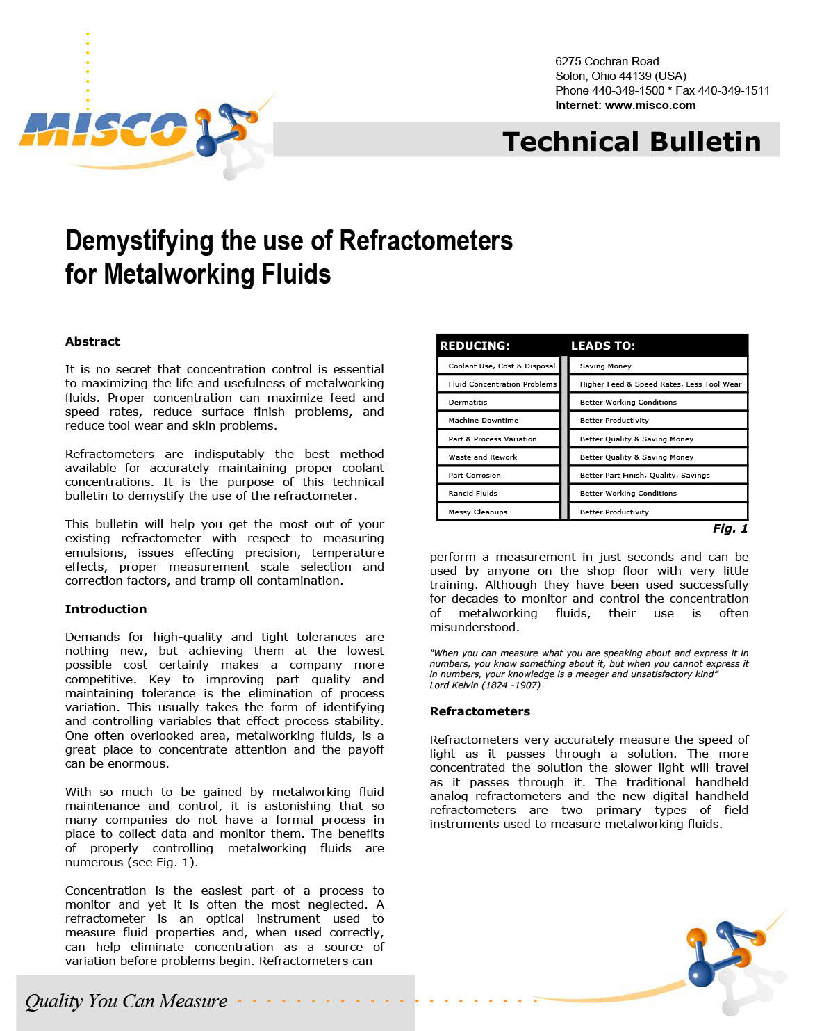 Demystifying the use of Refractometers for Metalworking Fluids