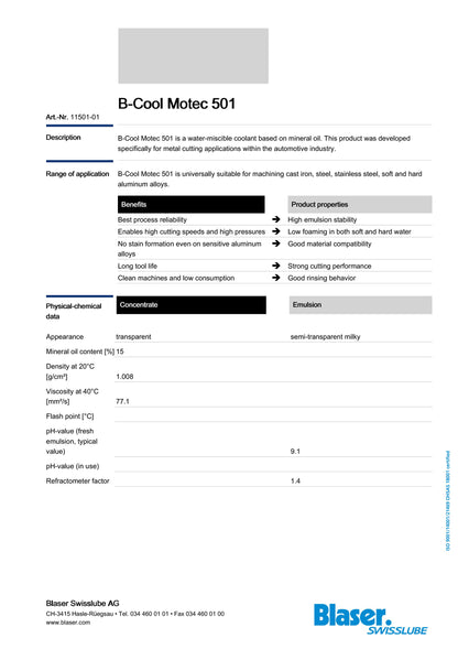 B-Cool Motec 501